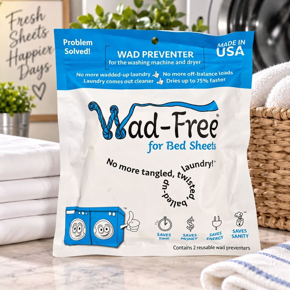 Wad-Free for Bed Sheets, As Seen on Shark Tank, Detangler Wad Preventer